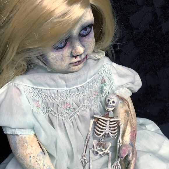 OOAK Creepy Odd 18” Haunted Ghost Zombie Undead Scary Halloween Horror Art Doll - Picture 12 of 15